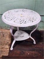 Round Cast Iron Patio End Table