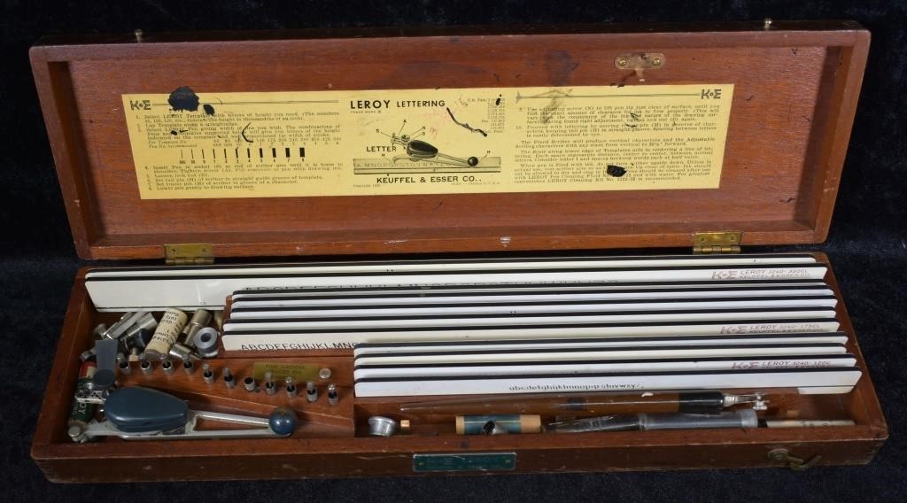 Vintage Leroy Lettering Set by Keuffel and Esser Co.