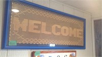 crocheted welcome sign 16 x40
