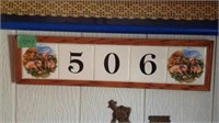 pig house number sign 6X23