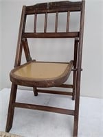 Vintage wood folding child's chair