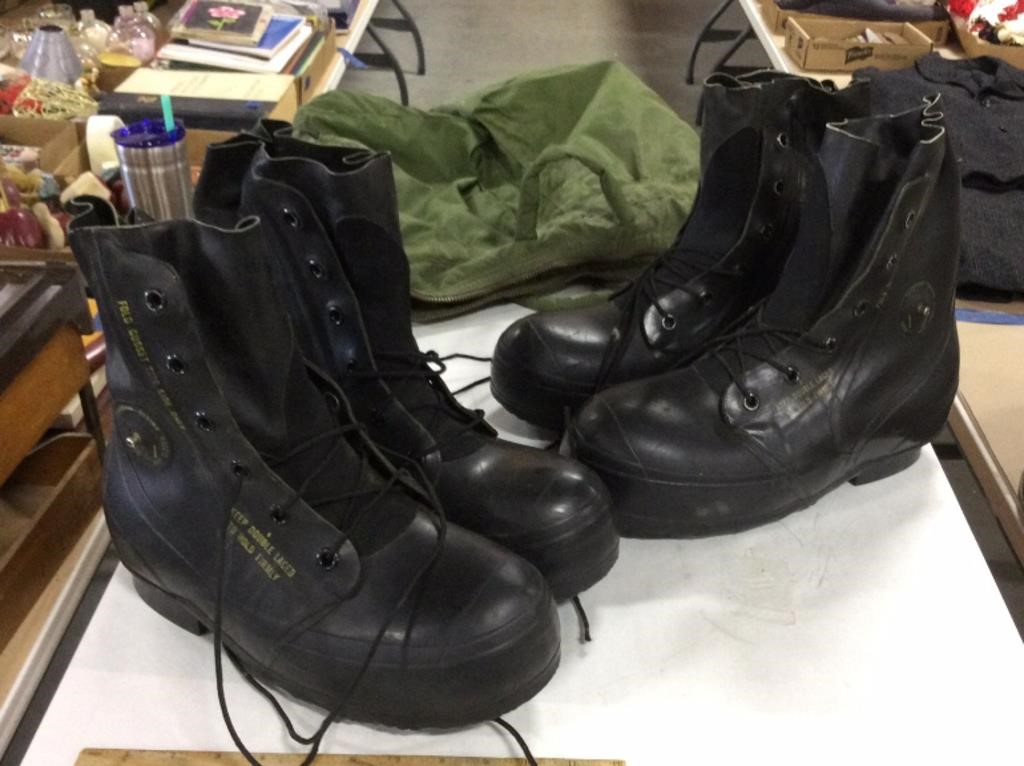 2 pair Bata  rubber boots  sizes 10R & 11R w/