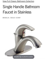C-Spout Lavatory Faucet-Stainless 583LF-SSWF