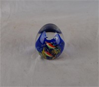 Glass Paperweight Art Fish Egg Shape