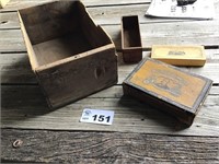 WOOD BOX, CHEESE BOX, CIGAR BOX, THREAD BOX