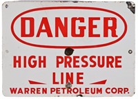 Petroleum "Danger" Porcelain Sign