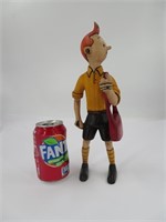 Rare, statue en bois Tintin