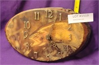 BATTERY OP LACQUERED FISH WALL CLOCK