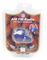Vintage MINNESOTA VIKINGS Helmet AM FM Radio w/