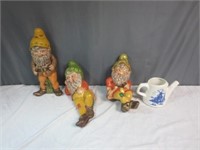 *3 Ceramic Outdoor/Indoor Trolls W/ Vintage McCoy