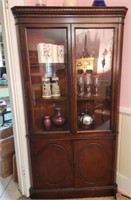 Gorgeous wood corner cabinet SEE DESCRIPTION