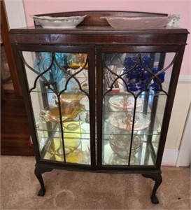 Beautiful antique wooden display cabinet