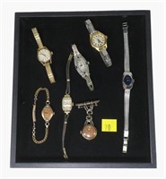 Lot, ladies pendant and wrist watches, including