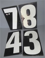 Steel gas station number signs. Measures: 15" H x