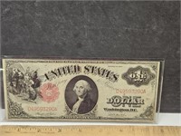 1917 Red Seal $1 Currency Note