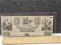 1837 Bank of Washtenaw $1 Note