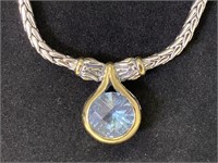 Blue stone necklace.