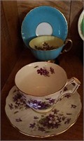 2 Bone China Cups And Saucers #1