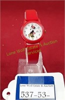 Vintage Lorus Quartz Red Minnie Mouse Watch
