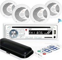 Pyle Marine Stereo Receiver Speaker Kit - In-Dash