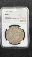 1894-O NGC XF40 Silver Morgan Dollar