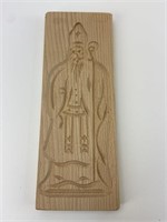 Wooden carved cookie press, Christmas Santa from