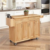 New Home Styles 5023-95 Wood Top Kitchen Cart with