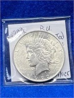 1922 Silver Peace Dollar - B.U. Uncirculated Shape