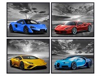 Lamborghini McLaren Ferrari Bugatti Art Set