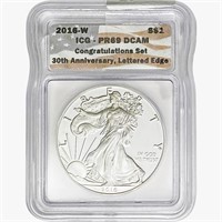 2016-W Silver Eagle ICG PR69 DCAM Ltrd Edge