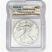 2016-W Silver Eagle ICG PR69 DCAM Ltrd Edge