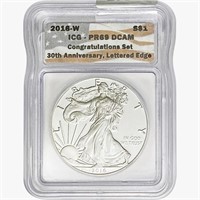 2016-W Silver Eagle ICG PR69 DCAM Ltrd Edge