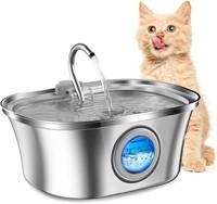 Ofat Home Cat Water Fountain with Water Level Wind