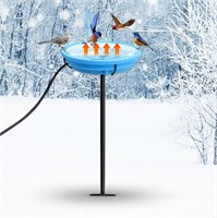 GIFANK Heated Bird Bath with Metal Stake Thermosta