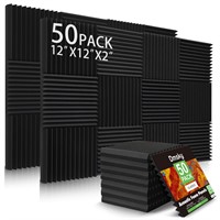 50 Pack Acoustic Foam Panels,2"X 12" X 12"Sound Pr