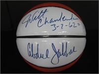 CHAMBERLAIN / KAREEM SIGNED BASKETBALL COA