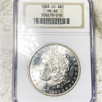 1883-CC Morgan Silver Dollar NGC - MS62