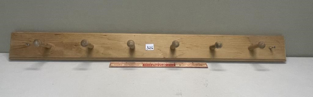 WOODEN WALL MOUNT COAT RACK