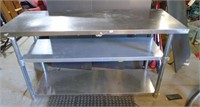 60" x 24" x 32"h Stainless Workbench