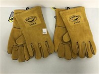 2 PAIRS CAIMAN 1452 LEATHER WELDING GLOVES
