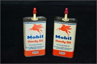 2pcs Mobil 4oz Handy Oil Oiler Cans