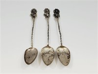 3 Antique Silver Spoons
