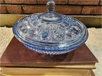 Indiana Windsor blue ice glass bowl