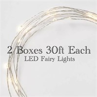 2 PACK 30ft Extended LED Fairy Lights