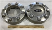 2 Ford hub caps 8in