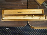 1920s Japanese scroll 24" wide in wooden box