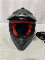 ILM, MOTORCYCLE HELMET WITH GOGGLES AND FACE