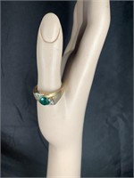 Marked 10K Men's Emerald Ring
