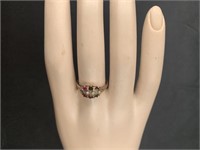 10K Tested Ruby & Pearl Gold Ring