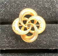 Antique 14K Gold Lover's Knot Pin